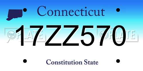 17ZZ570 Connecticut License Plate