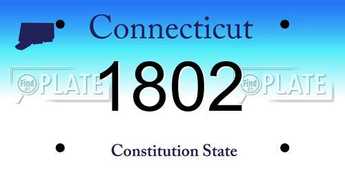 1802 Connecticut License Plate