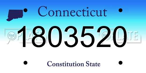 1803520 Connecticut License Plate
