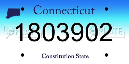 1803902 Connecticut License Plate