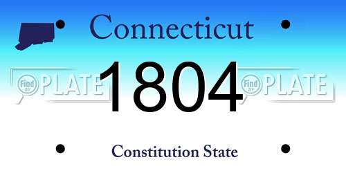 1804 Connecticut License Plate