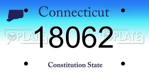 18062 Connecticut License Plate