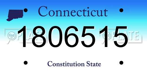 1806515 Connecticut License Plate