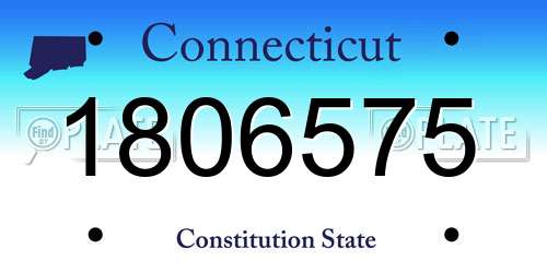1806575 Connecticut License Plate