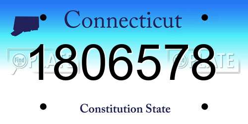 1806578 Connecticut License Plate