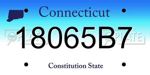18065B7 Connecticut License Plate
