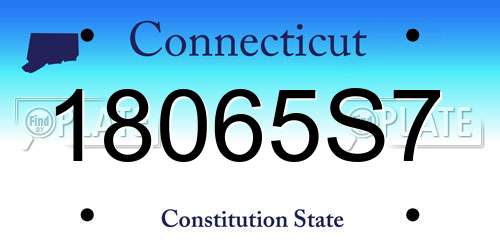 18065S7 Connecticut License Plate