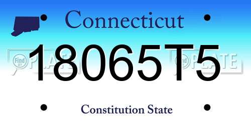 18065T5 Connecticut License Plate