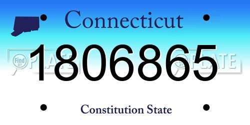 1806865 Connecticut License Plate