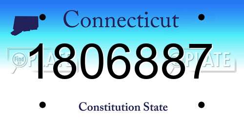 1806887 Connecticut License Plate