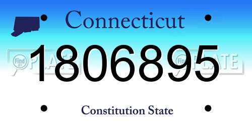 1806895 Connecticut License Plate