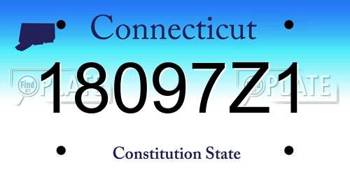 18097Z1 Connecticut License Plate