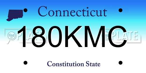180KMC Connecticut License Plate