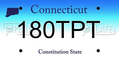 180TPT Connecticut License Plate
