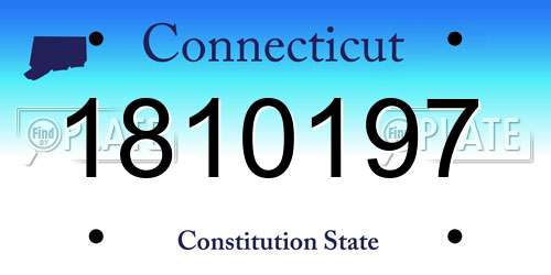 1810197 Connecticut License Plate