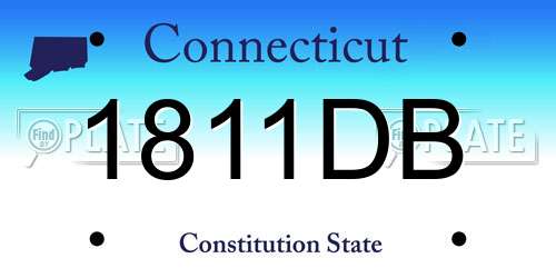 1811DB Connecticut License Plate