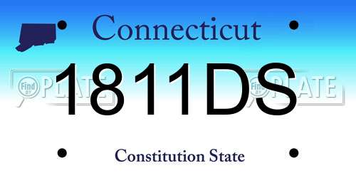 1811DS Connecticut License Plate