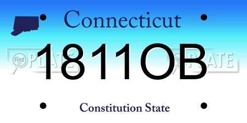1811OB Connecticut License Plate