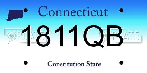 1811QB Connecticut License Plate