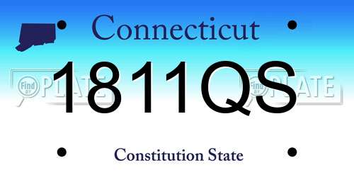 1811QS Connecticut License Plate