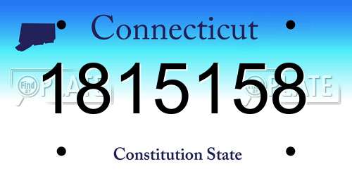 1815158 Connecticut License Plate