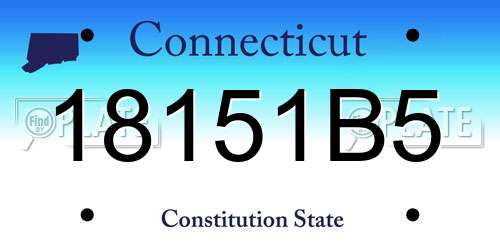 18151B5 Connecticut License Plate