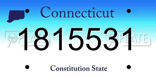 1815531 Connecticut License Plate