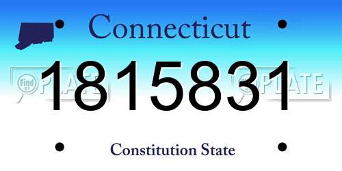 1815831 Connecticut License Plate