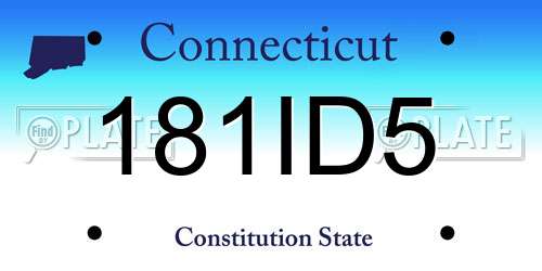 181ID5 Connecticut License Plate