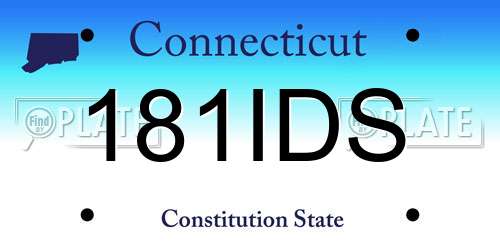 181IDS Connecticut License Plate