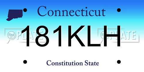 181KLH Connecticut License Plate