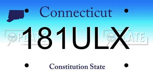 181ULX Connecticut License Plate