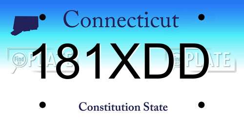 181XDD Connecticut License Plate
