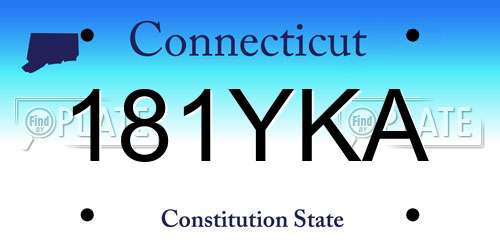 181YKA Connecticut License Plate