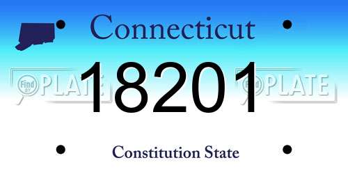 18201 Connecticut License Plate