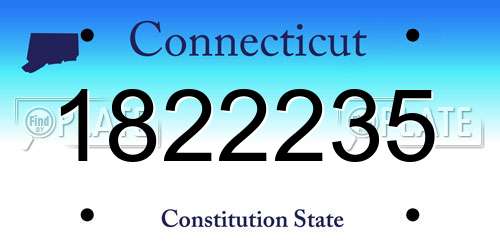 1822235 Connecticut License Plate