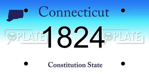 1824 Connecticut License Plate