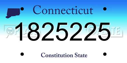 1825225 Connecticut License Plate