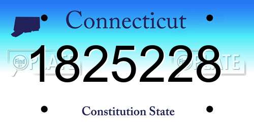 1825228 Connecticut License Plate