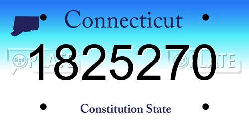 1825270 Connecticut License Plate