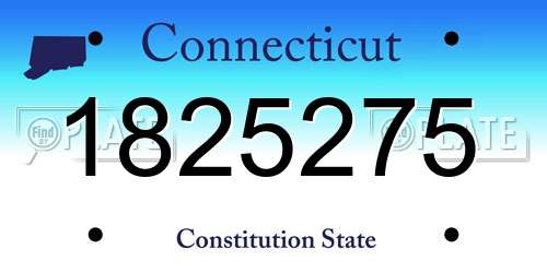 1825275 Connecticut License Plate