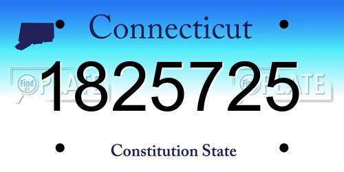 1825725 Connecticut License Plate