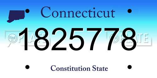 1825778 Connecticut License Plate
