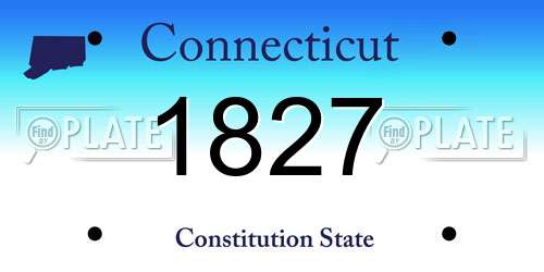 1827 Connecticut License Plate