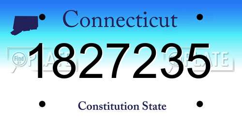 1827235 Connecticut License Plate