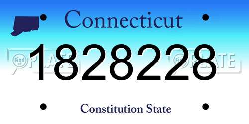 1828228 Connecticut License Plate