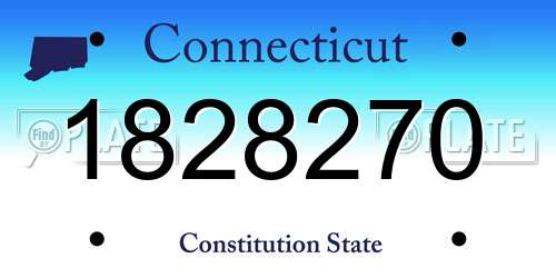 1828270 Connecticut License Plate