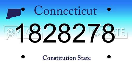 1828278 Connecticut License Plate
