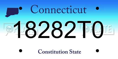 18282T0 Connecticut License Plate