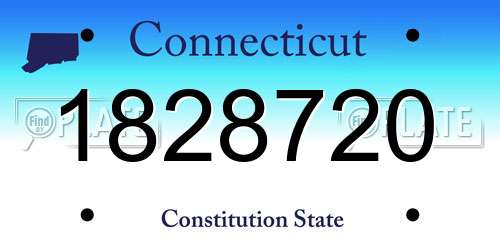1828720 Connecticut License Plate